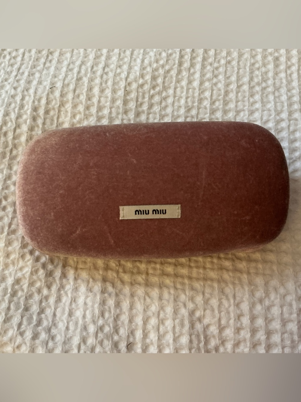 Miu Miu Dusty Rose Velvet Eyewear Case